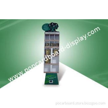 Custom 12 - cell POP Cardboard Display Stands For Books Mag